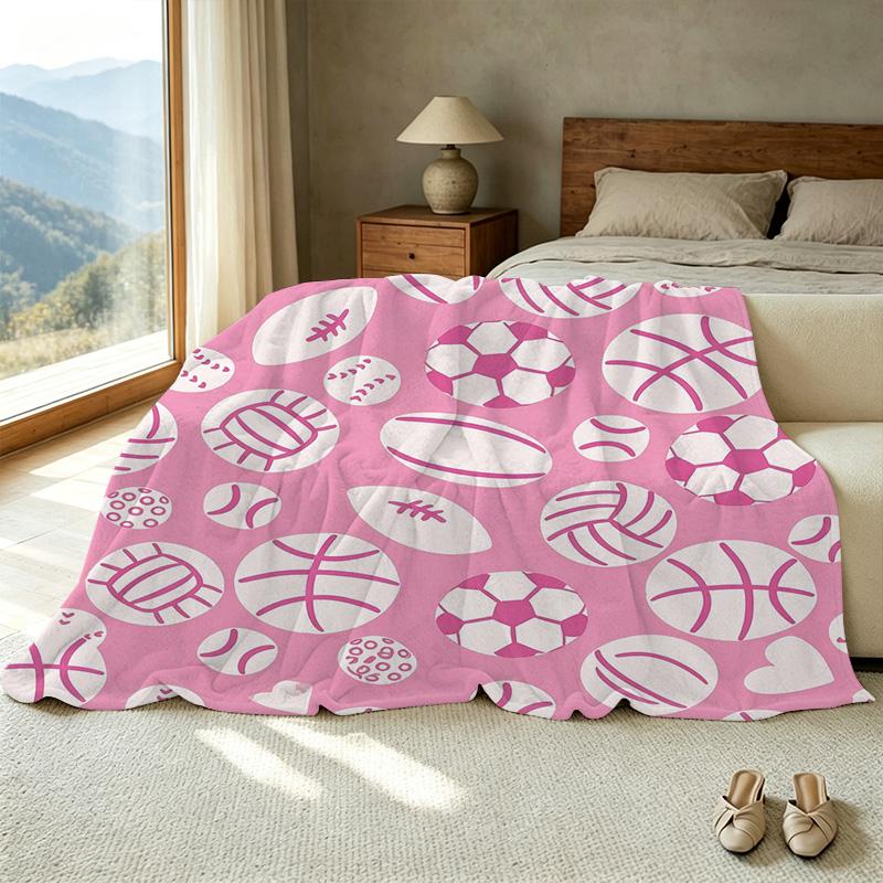 Sport Theme High-Density Plush Fleece Blanket,Soft Warm Cozy for Home, Outdoor Picnic, Halloween and Christmas