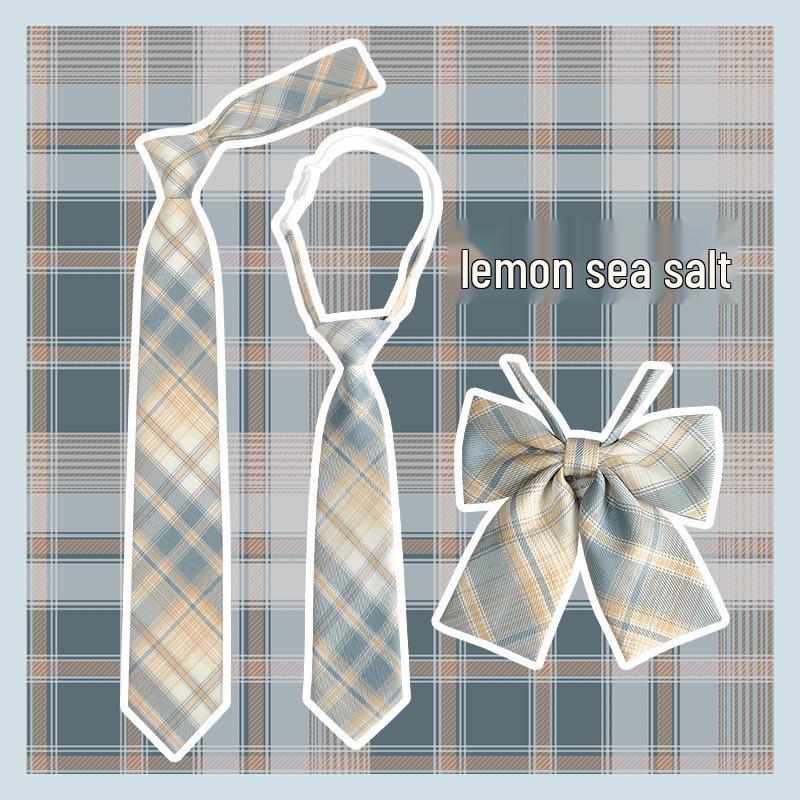 Unisex Preppy Karomuster Japanische Schuluniform Fliege