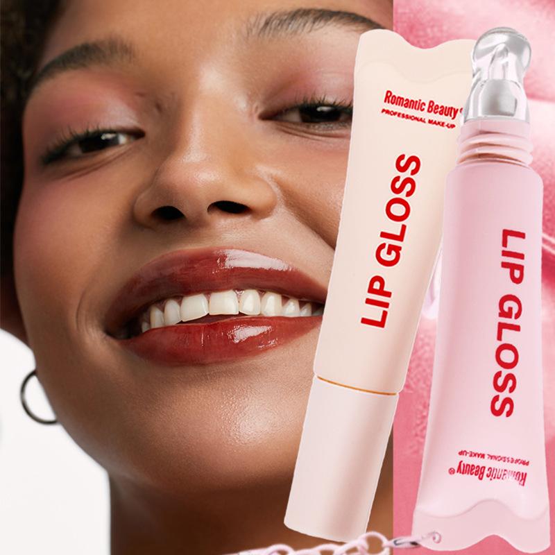 Lip Balm for Women Tinted Lip Glaze with Chain Lip Gloss Moisturizing Lip Makeup Lip Oil Beauty