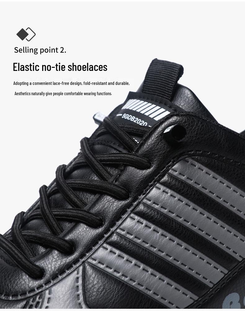 Plus Size Men's Casual Lace-up Shoes - Breathable, Soft Sole, Fashion Color-Block Sports Sneakers.