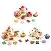 DOWMOO Wooden Afternoon Tea Role-Play Toy for Dexterity and Fun Playhouse Activities