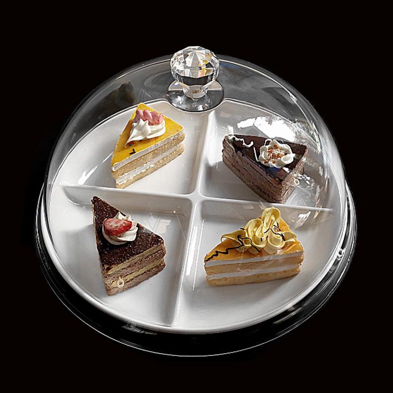 

Multi-Compartment Food Tasting Plate with Dome Lid