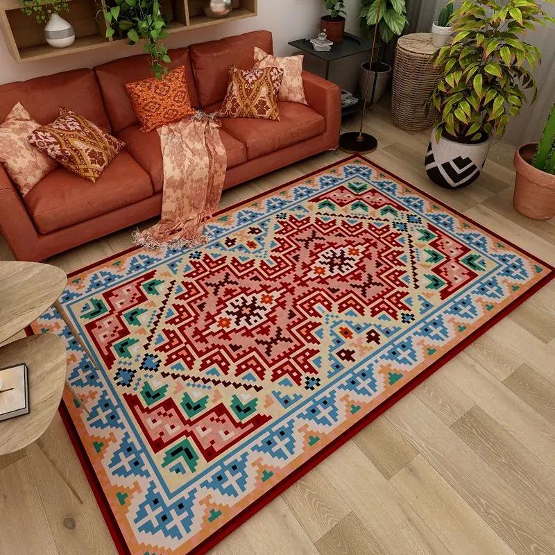 Bohemian Carpets for Living Room Moroccan Large Area Rugs Non-slip Floor Mat Home Decor Persian Lounge Rug