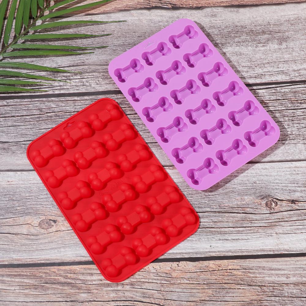 Cookies Bone Shape Puppy Dog Paw Silicone Molds Ice Cube Tray Cake Making Chocolate Baking Mould