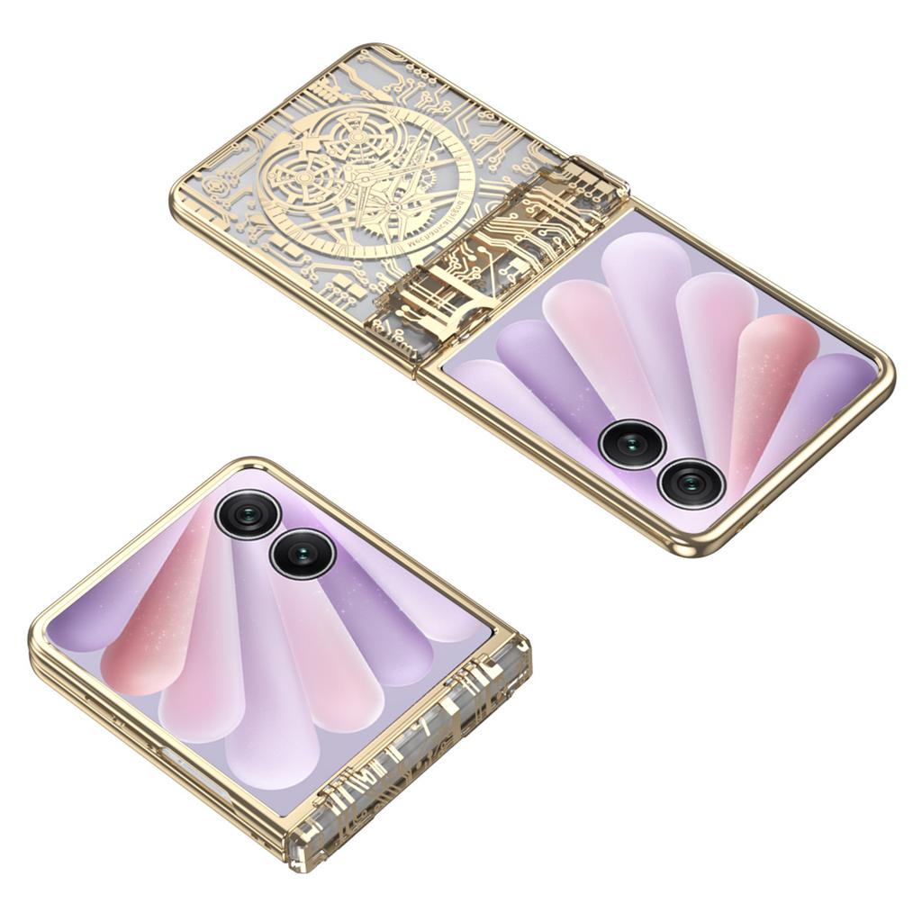 For Honor Magic V Flip 2 Case Mechanical Legend Electroplating PC Phone Cover
