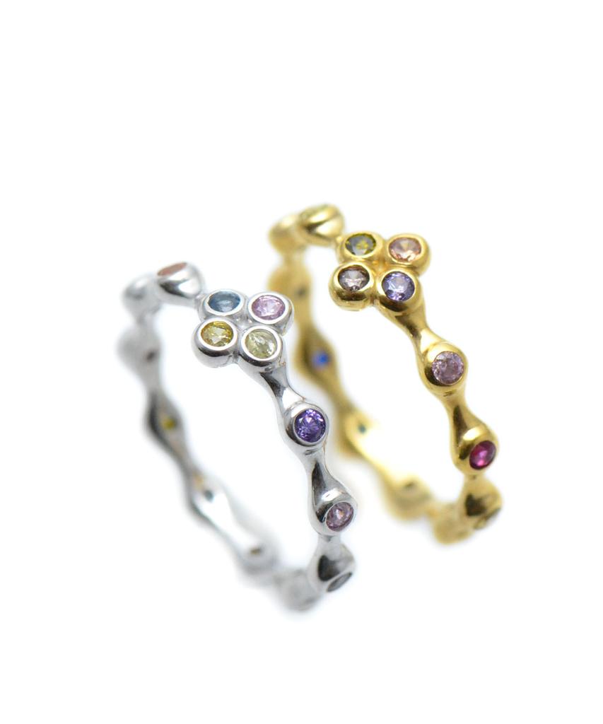 Vivus Iris White Gold Silver Ring
