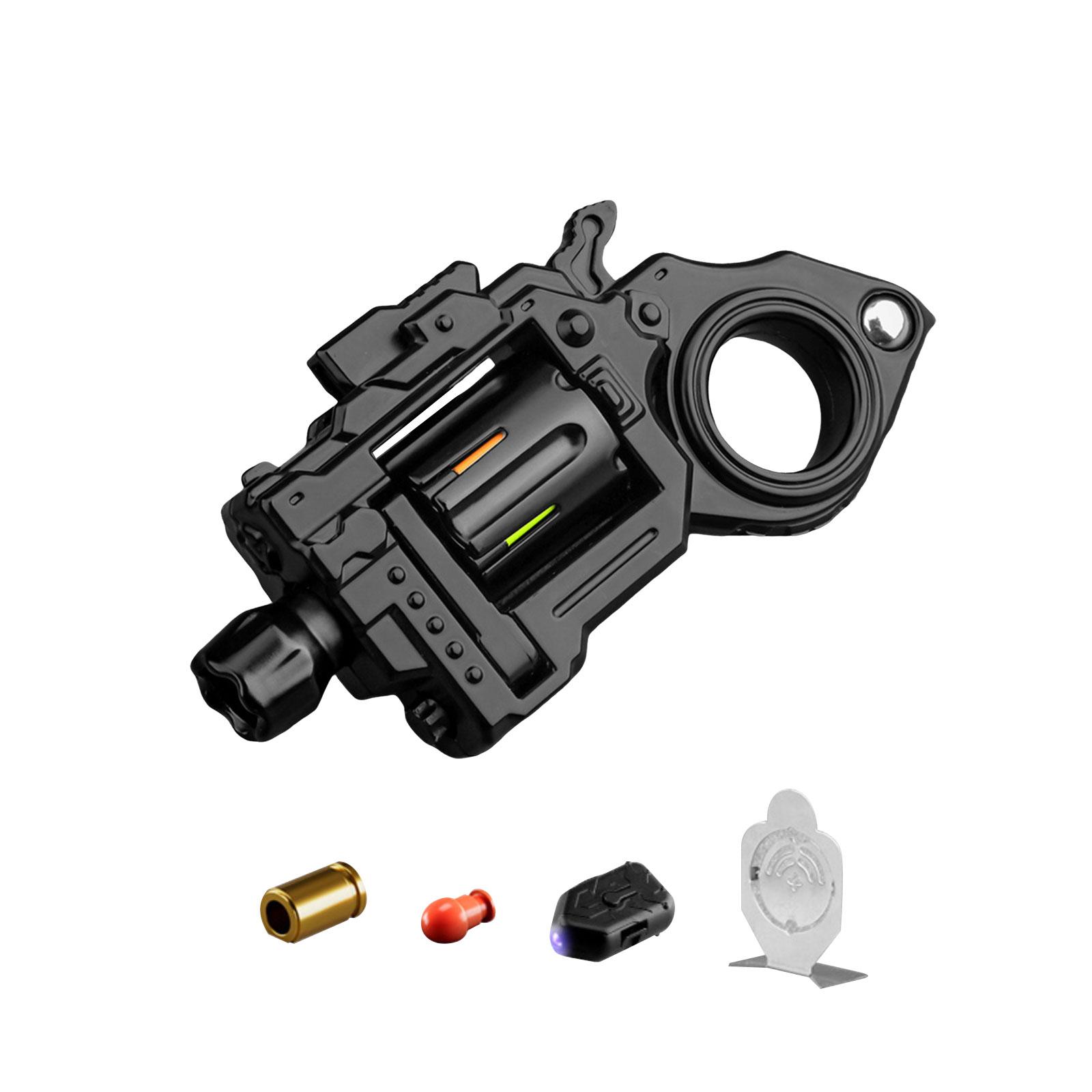 

Revolver Alloy Toy Guns Ring Soft Bullet Guns Projectile Toy Gift Box One Size чорний
