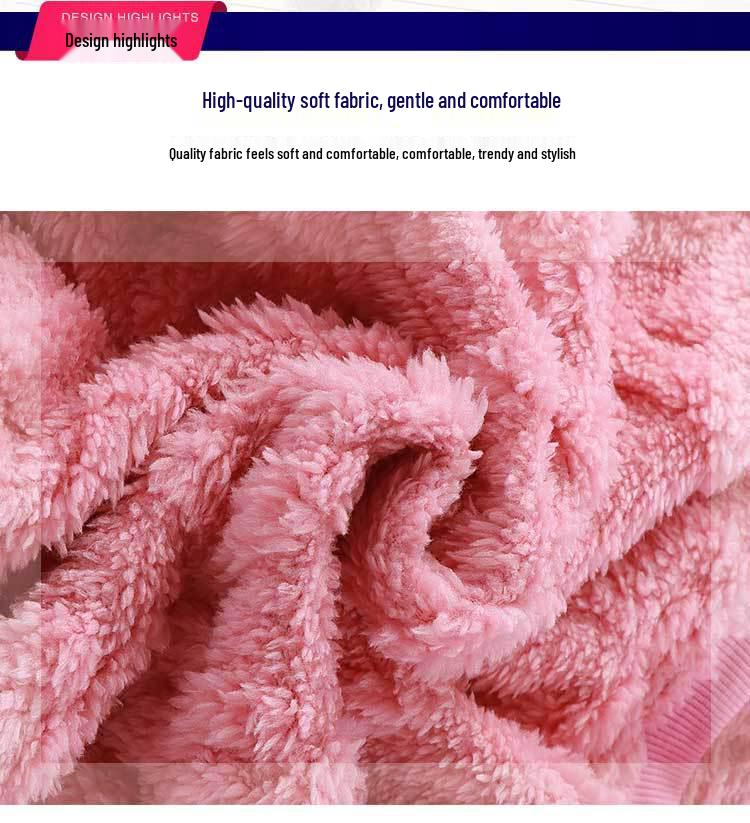 Nadýchaná žakárová flanelová souprava: Dívčí dvoudílný domácí oděv