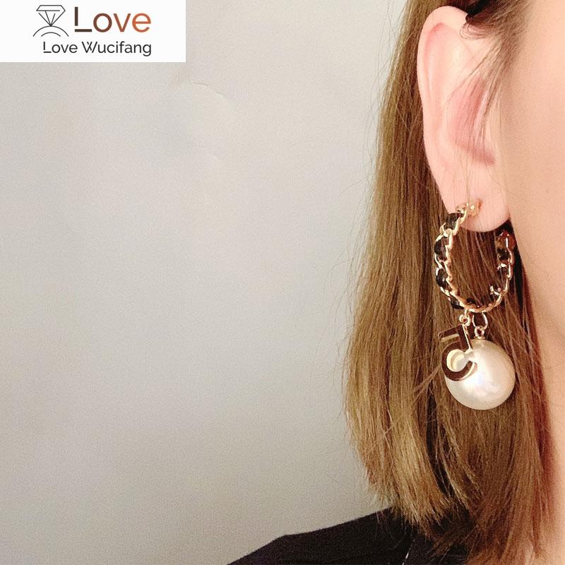 

Роскошный дизайн, модные серьги-гвоздики ручной работы с жемчугом и веревкой, украшения для женщин красный