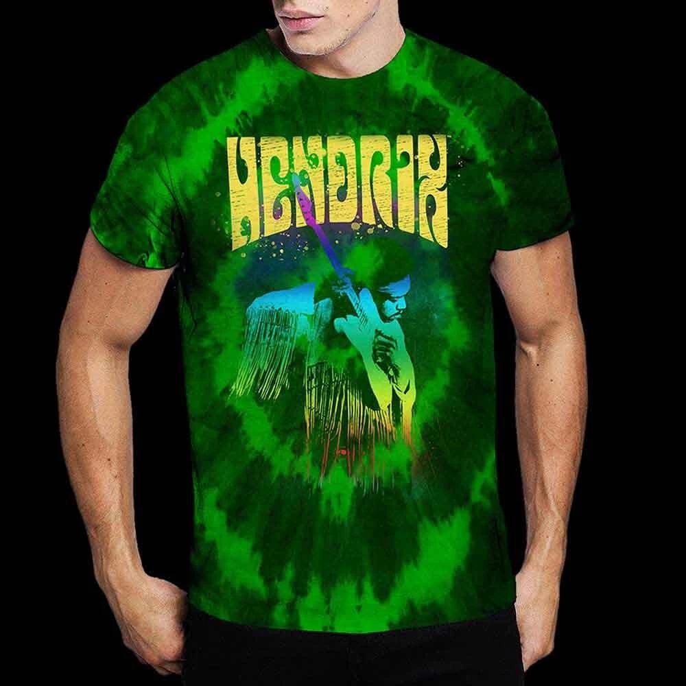 Jimi Hendrix Unisex T-Shirt: Hear The Vibe (Dip-Dye) (Large) M
