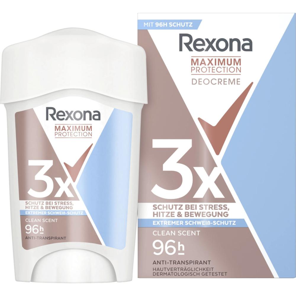 

Rexona Дезодорант-крем Максимальная защита Чистый аромат 45 мл