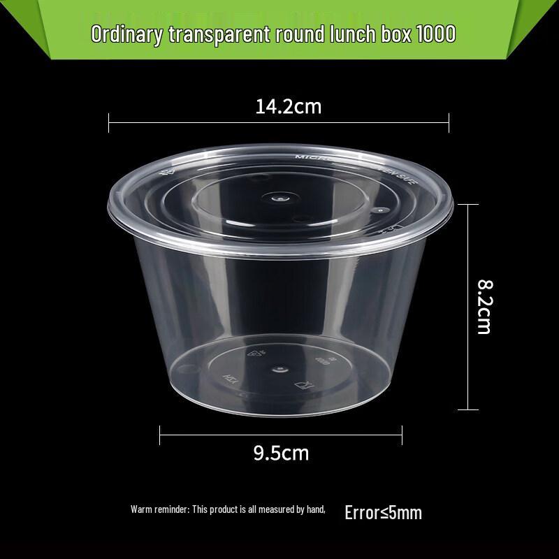 Xihe Disposable Round Meal Prep Containers with Lids