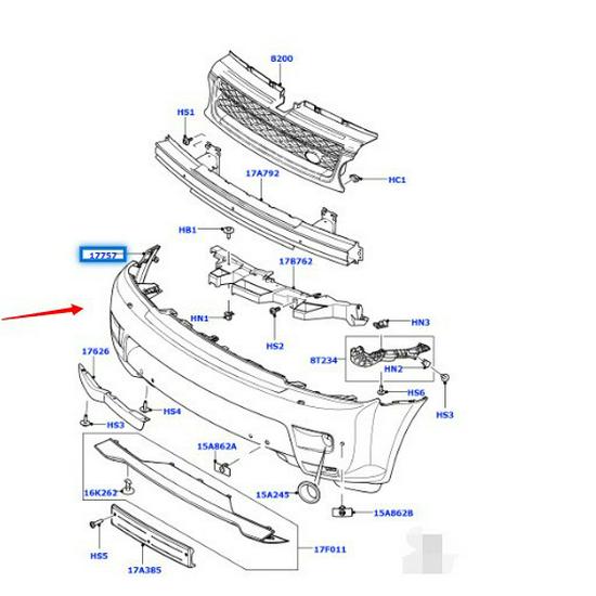 LR015073 Fits the Front Bumper Undercoat for 2010-2013 Land Rover Range Rover Sport Models.
