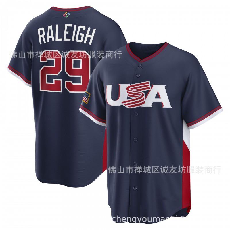 USA Team Baseball Jersey Mens Athletic Sports Shirt Breathable Top Training
