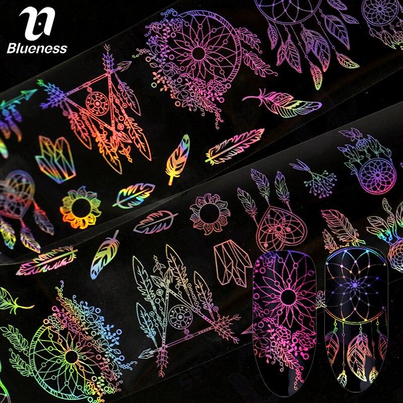 Ny 1 rulle Drömfångare Naglar Konst Dekorationer Laser Transfer Folie Klistermärken Manikyr Dekaler För Naglar