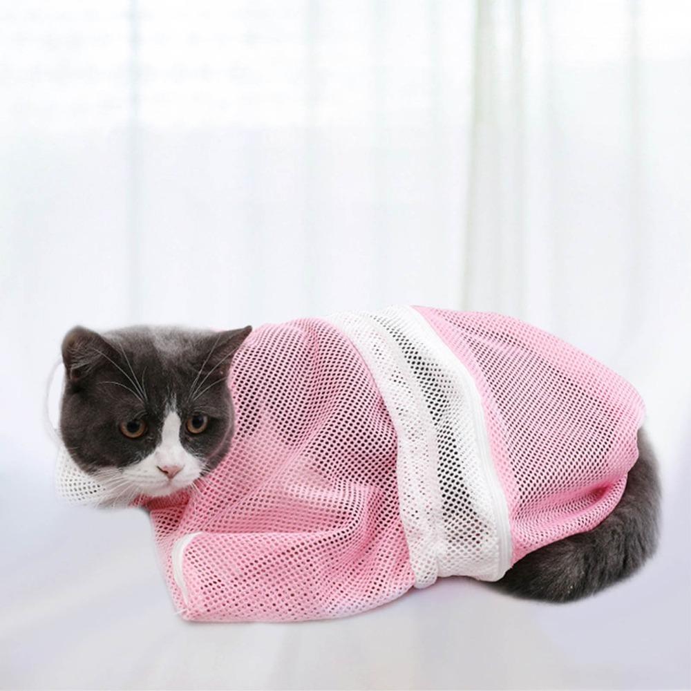 With Handle Cat Bathing Bag Adjustable Cat Shower Bag Convenient Cat Restraint Bag for Cat Care