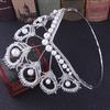 Tiara de Mireasă Perlată Handmade Coroană Mare de Păr Diademă pentru Petrecere/Concurs