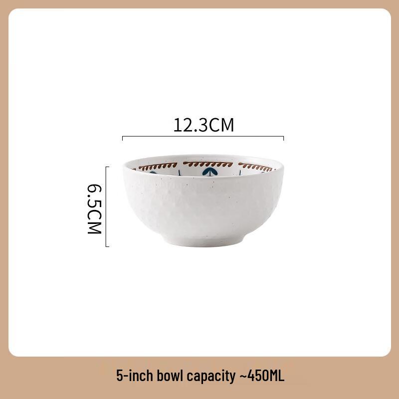 Dyreann Japanese Small Red Flower Ceramic Dinnerware