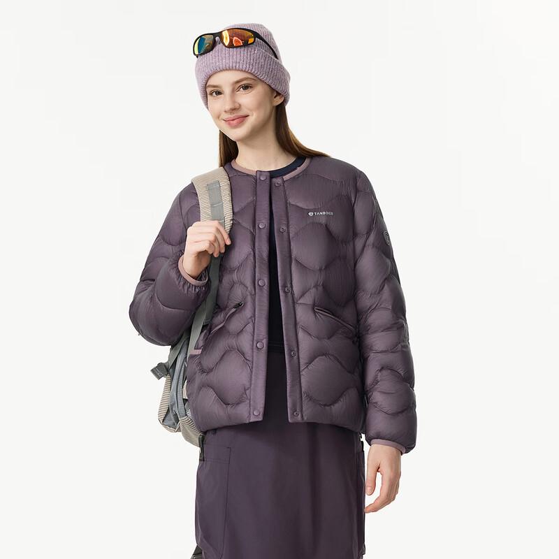 Tanboer Women's Collarless Lightweight Short Down Jacket TB5330270D