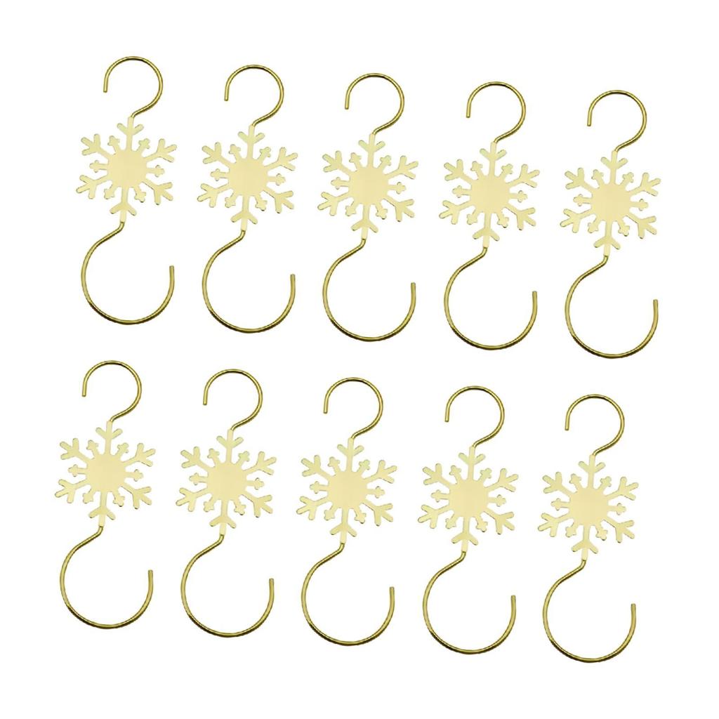 10Pcs Christmas Ornament Hooks Compact Hanging for Holiday Party Fireplace