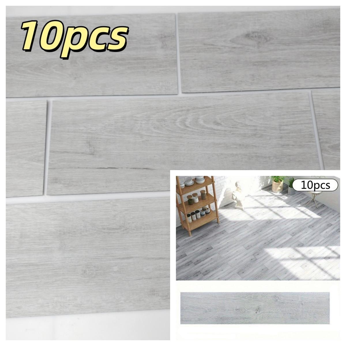 

10pcs 40X15cm Self-adhesive Floor Stickers with Wood Grain Living Room,Home Office Wall/Floor Stickers Wear-resistant 40cm