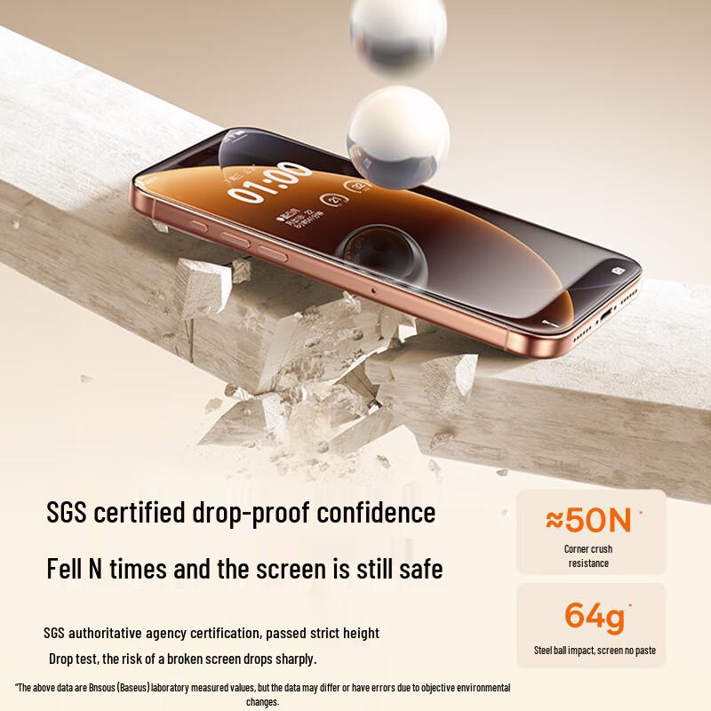 Baseus Staubfreier gehärteter Glas-Displayschutz für iPhone