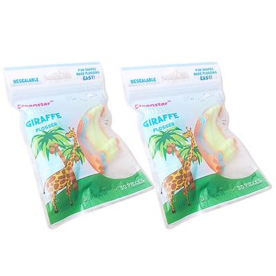 Cleanstar Animal-shaped Dental Floss, 30 Packs, 2 Pieces