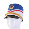 Gold Trim Strips Drum Major Master Hats Skin-friendly Soldier Top Cap Marching Band Hat  Halloween