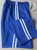 Royal Blue Single-Style School Uniform Pants with Double White Stripes for Primary and Secondary School Students, Straight-Leg Pants, School Pants