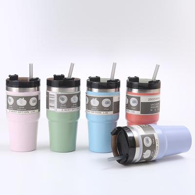 Cross-border 304 Stainless Steel Car Cup Double-layer Thermos Cup Cold-keeping Bingba Cup Car Portable Coffee Cup Wholesale