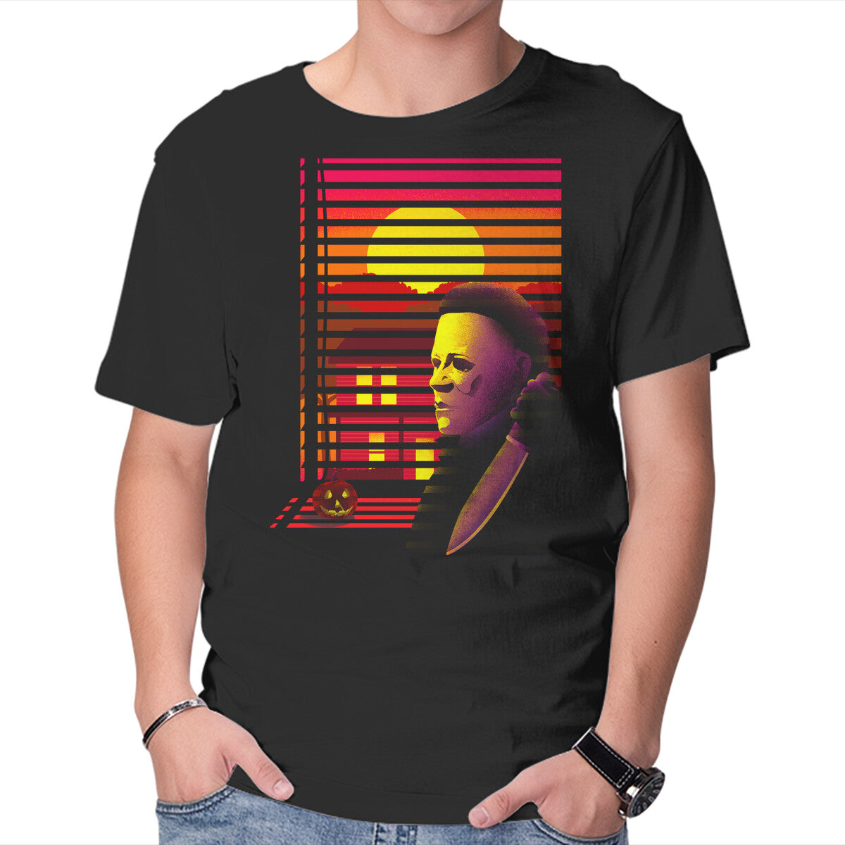 Unisex Crew Neck T-Shirt Nostalgia Shape Killer Graphic Short Sleeve Casual Tee S