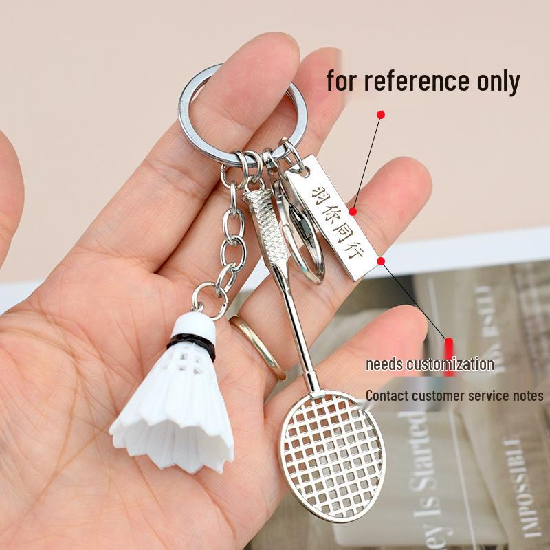 Cross-Border Badminton Keychain Set: Creative Two-Piece Pendant Gift for Sports Events