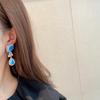 Green square earrings exaggerate the atmosphere colorful cubic zirconia earrings