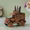 Vintage Car Design Pen Holder/Antique Metal Pen Holder/Pencil Holder/Vintage Desk Organiser, Gold