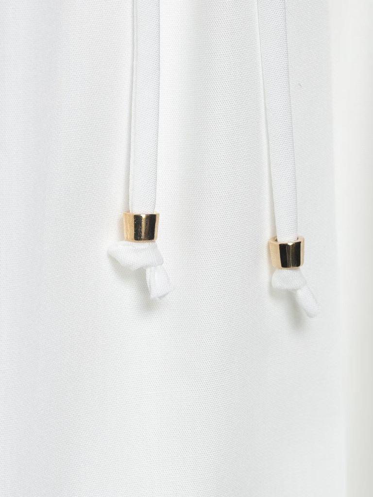 Spring 2026 Elegant French White Slim-Fit Lantern Sleeve Dress