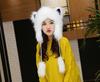 Cat Ear Ear Cold Protection [APOSITIV] Hat, White, Women's, Adult, Fur, Casquette, Earmuff, Fluffy, Cap, Cat, (White)