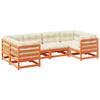VidaXL Salon de jardin 6 pcs avec coussins cire marron bois pin massif 3299608