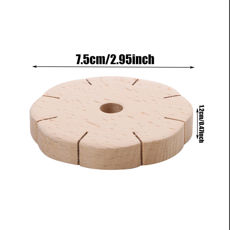 

Diy Weaving Bracelet Artifact Disk Weaving Tool Wood Color Rope Weaving Tool Hand DIY Material Tool Rope Weaving Tools