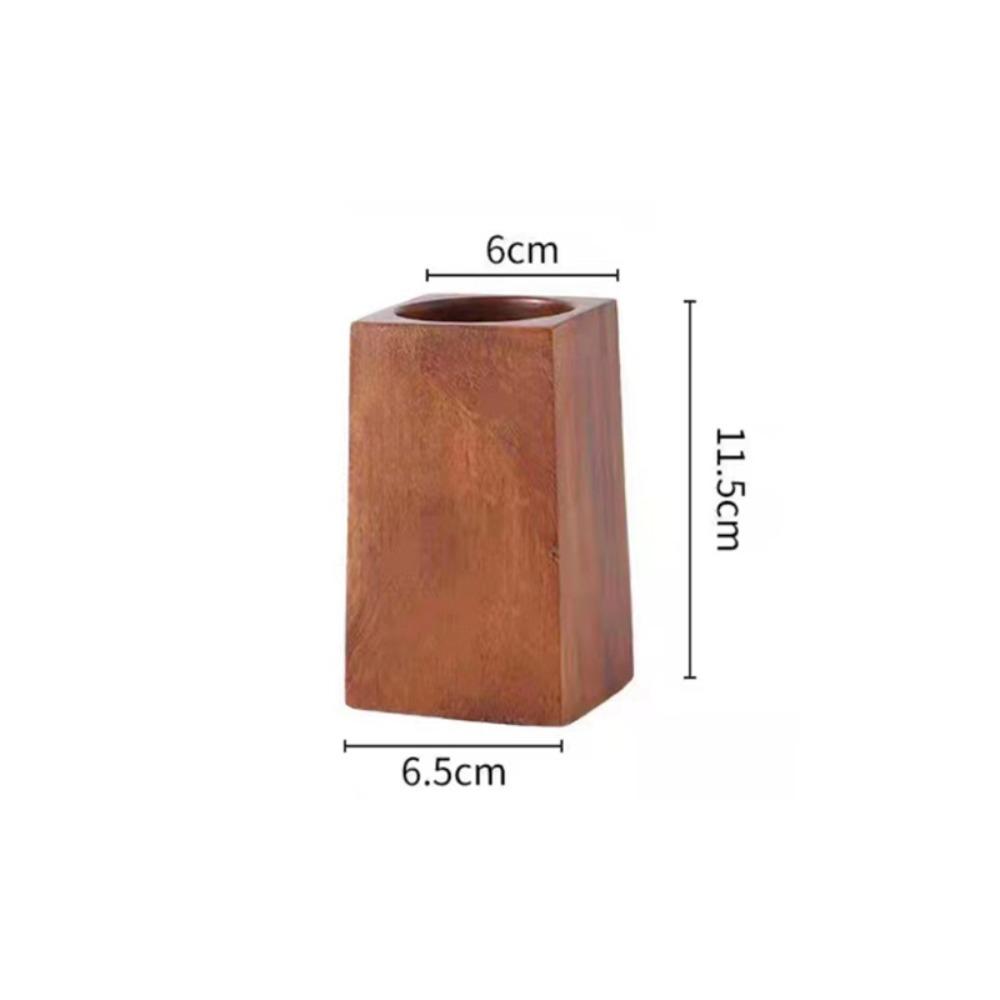 Wood Pen Container Large-capacity Desktop Storage Bucket Stationery Storage Holder  School Office