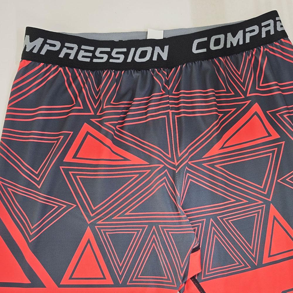 2Pcs Men's Red Print Casual T-Shirts + Trousers Gym Work Out Fitness Skinny Jogging Pants Sweatpants Legging Pants Men