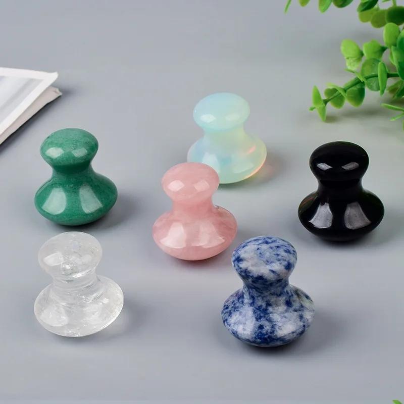 Natural Jade Mushroom Shape Quartz Gua Sha Massage Tool Crystal Guasha Stone For Spa Relaxing Meditation Scraping Massager