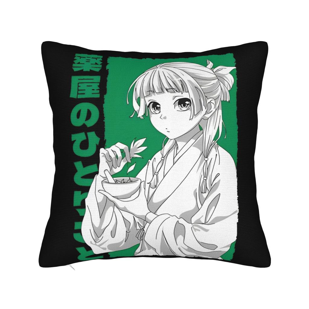 Maomao Anime Square Pillow Cases The Apothecary Diaries Cushion Cover Creative Polyester Decorative Pillowcase for Sofa 4040cm