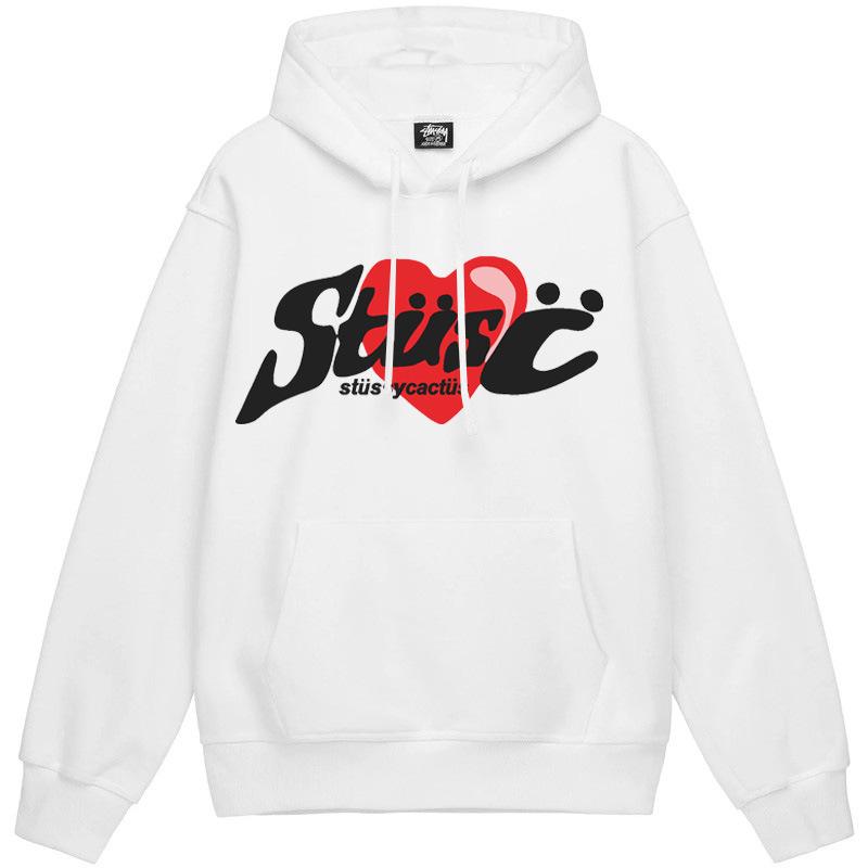 Unisex Heart Mercury Print Heavyweight Hooded Sweatshirt - Trendy STUSS Original