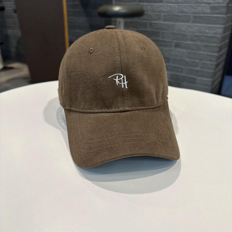 Unisex Trendy Hat With Letter Embroidery Baseball Cap Summerkorean Style Simple Versatile Couple Baseball Cap With Visor