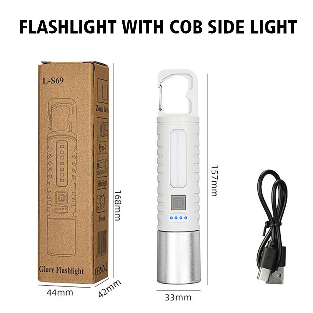 High Strong Power Zoom LED Flashlight,18650 Battery,Portable Tactical Torch Light,USB Charging,Camping Fishing Emergency Lantern