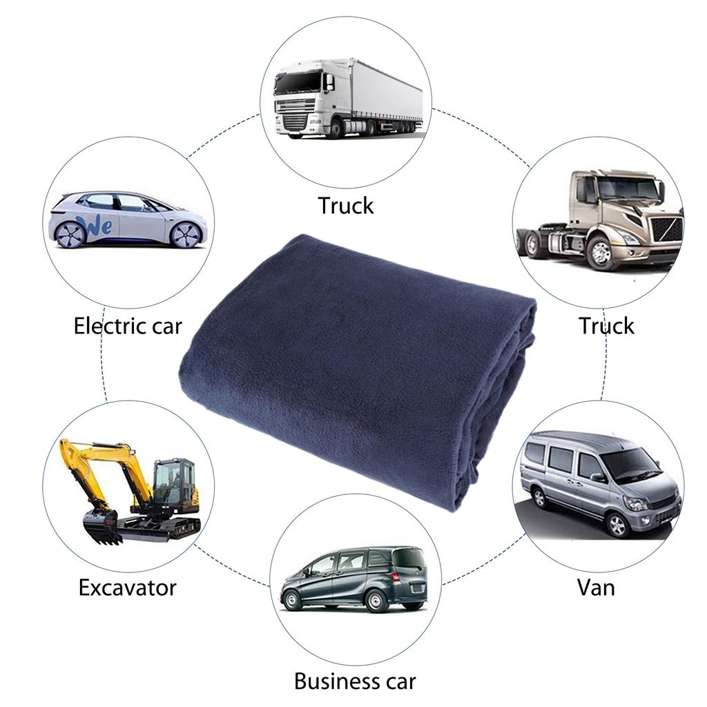 12V Electric Throw Cold Weather Fleece Cozy Heated Blanket 2 Heat Levels Electric Blanket Warming Fast Heating for Car 145x100cm
