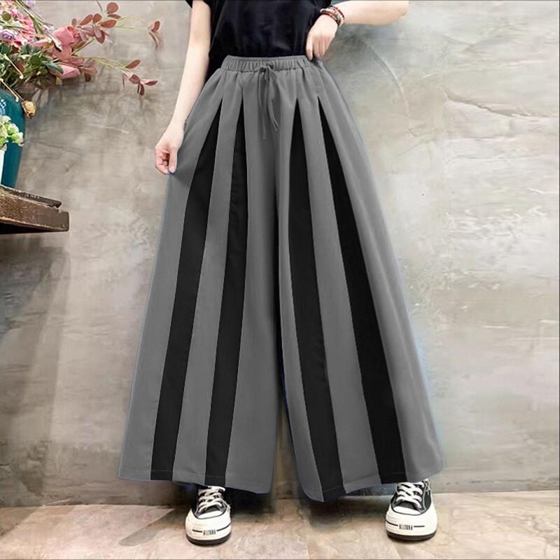 

ZANZEA Женские летние эластичные брюки с широкими штанинами, свободные, повседневные, укороченные L