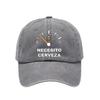 Embroidery Pattern Baseball Hat, Adjustable Back Buckle Retro Distressed Style Baseball Cap, Washed Cotton Fabric Outdoor Sunshade Cap