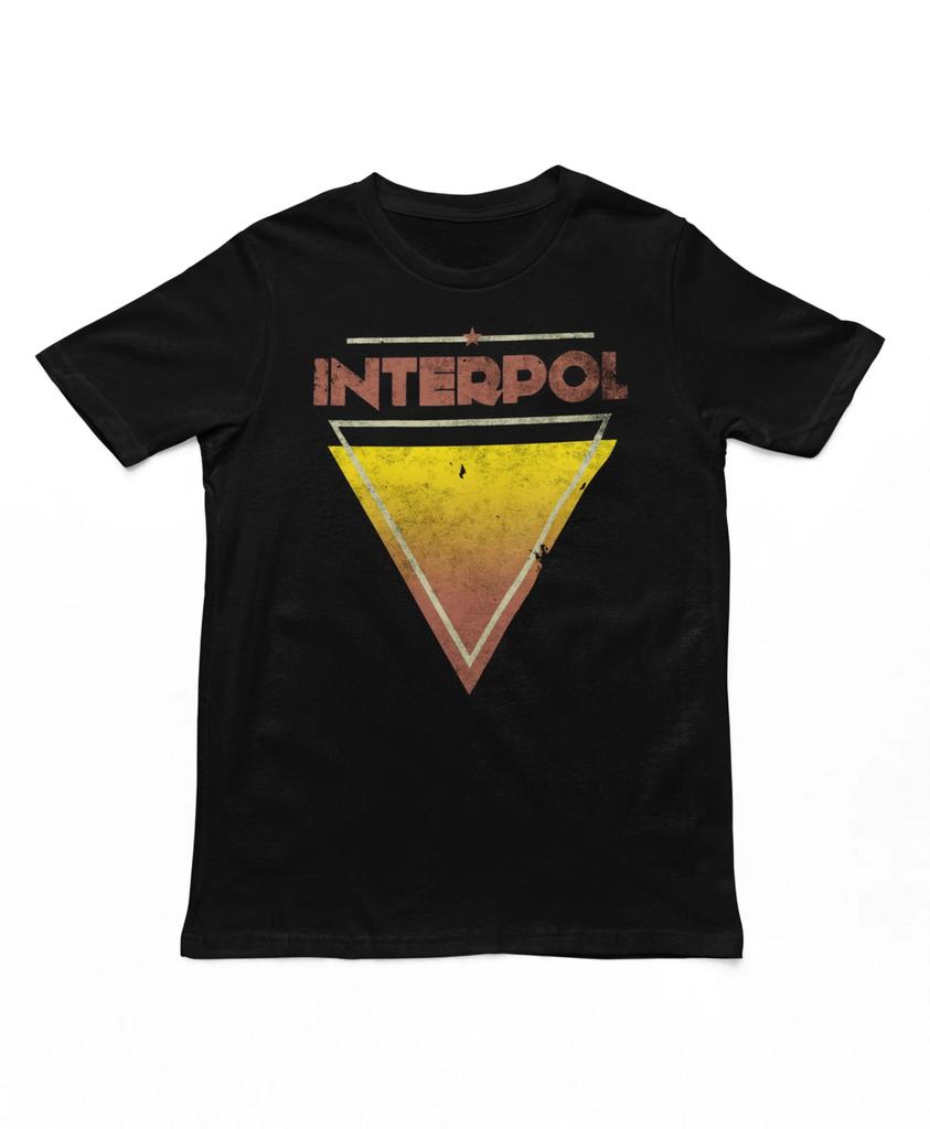 Interpol Triangle T Shirt Mens Rock And Roll Music Classic Band Tee New Black
