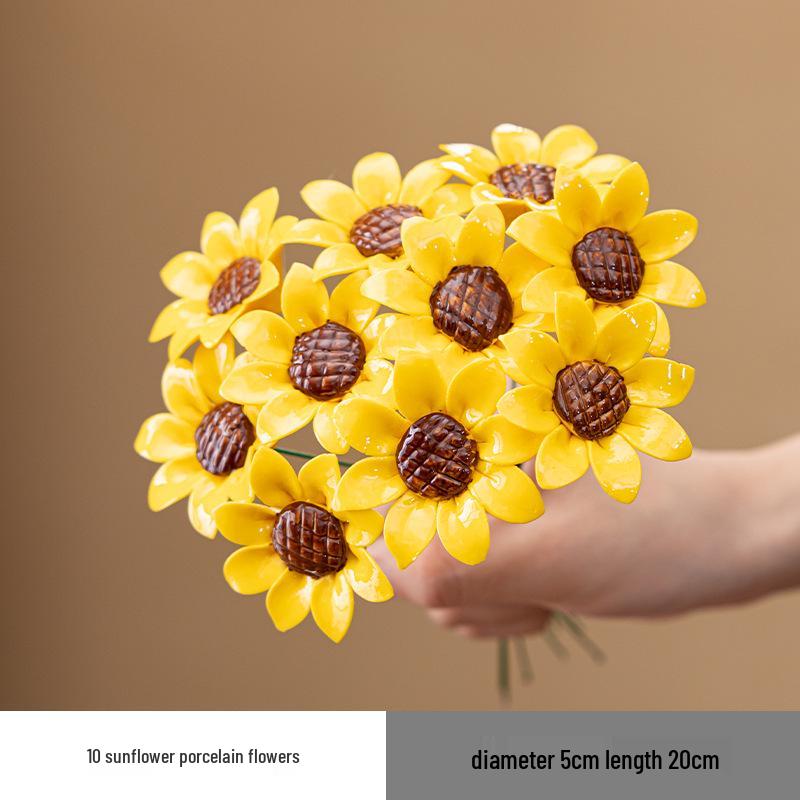 Traditional Jingdezhen Peony Ceramic Vase - Eternal Flower Simulation Decoration